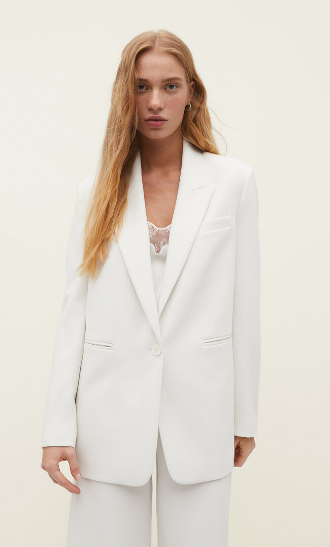 

Stradivarius Blazer mit Knopf XS