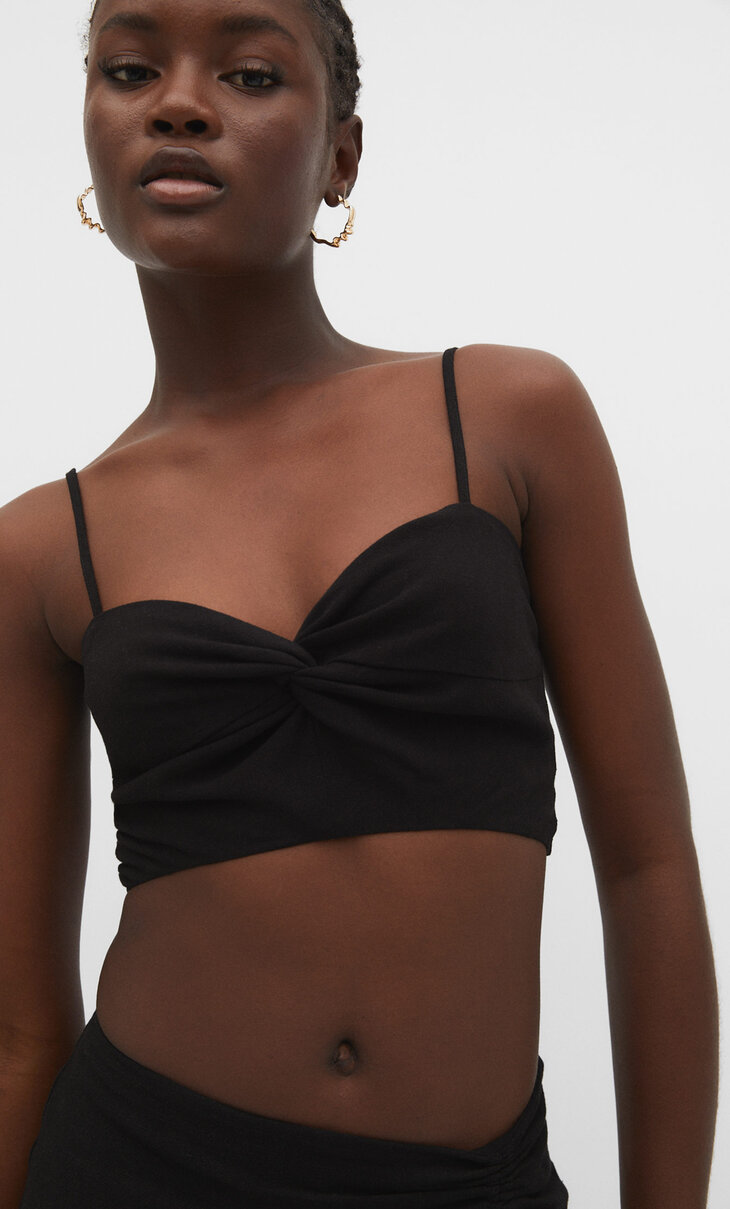 Strappy top with knot detail