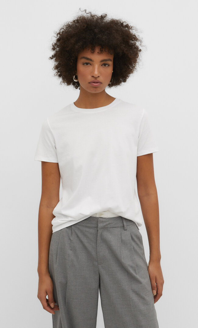 

Stradivarius Basic T-Shirt Weiß XL