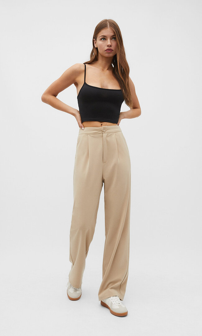 

Stradivarius Cropped Trägershirt Schwarz M