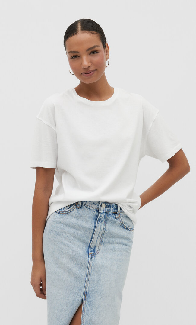 

Stradivarius Oversize-Shirt Weiß M