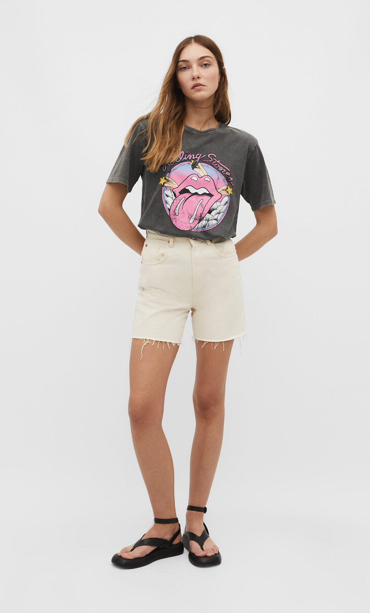 Camiseta Rolling Stones - Moda de mujer Stradivarius Colombia
