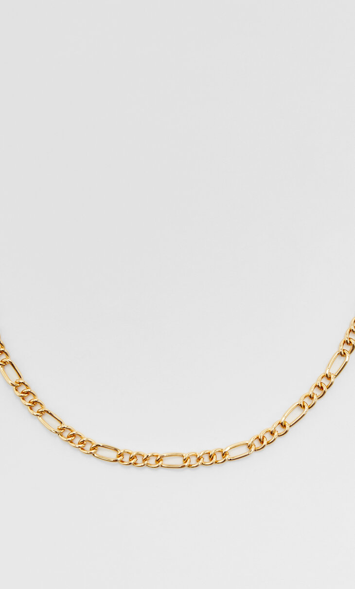 Large chain link necklace. Gold/Silver plated.
