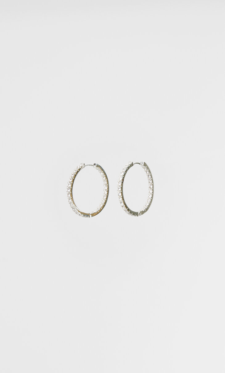 Pavé earrings. Gold/Silver plated.