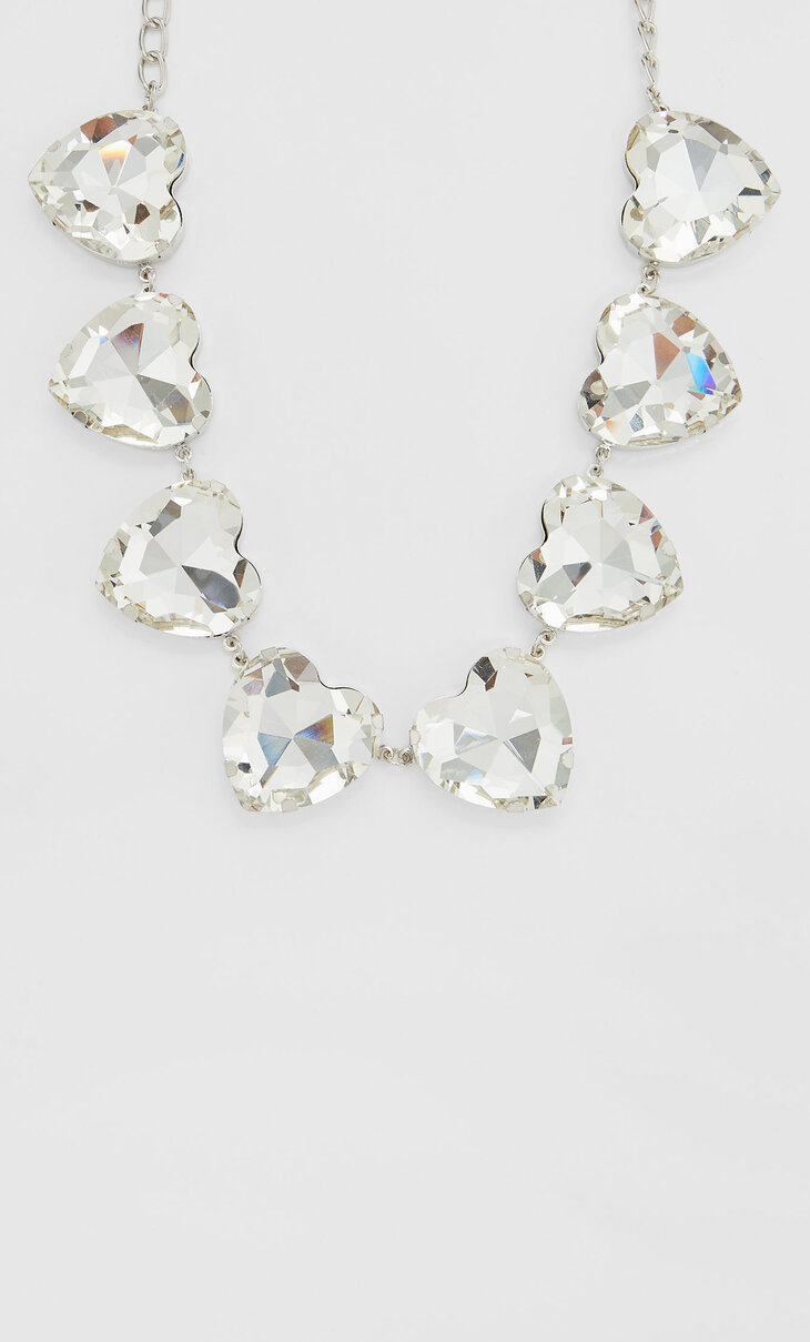 Rhinestone heart necklace