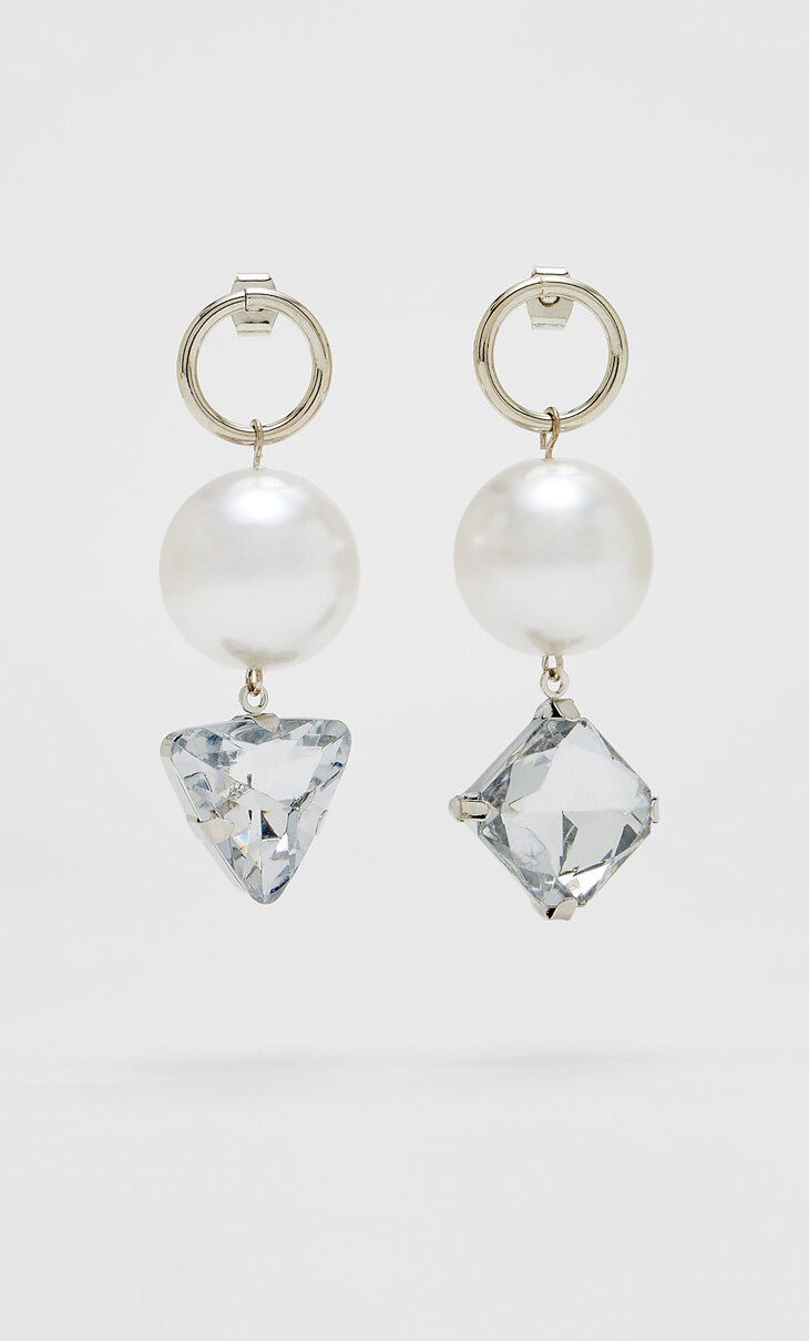 Irregular faux pearl earrings