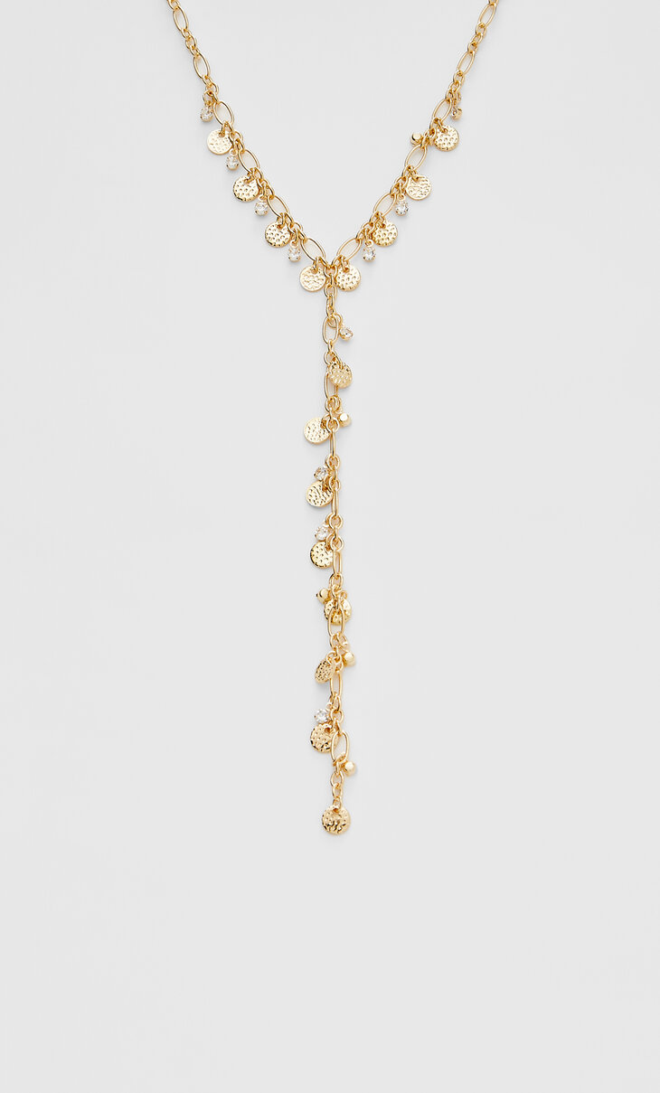 Lariat charm necklace