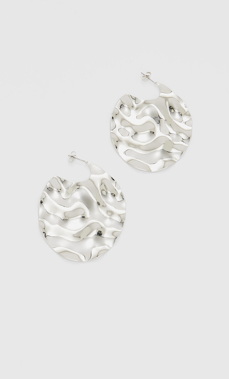 Large textured earrings