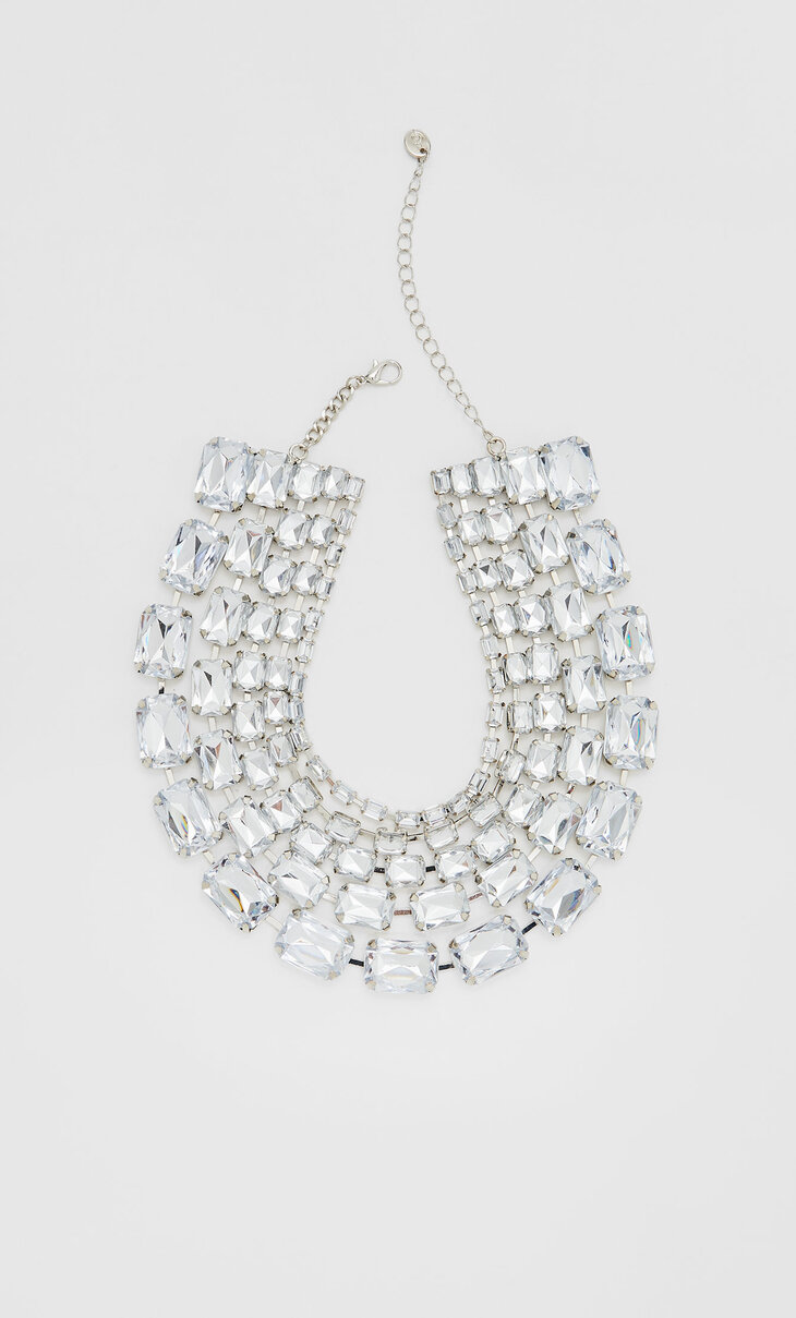Set of 4 rhinestone necklaces