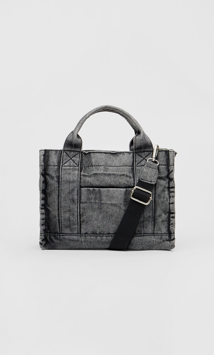 Tote bag en jean délavé - Mode femme | Stradivarius France