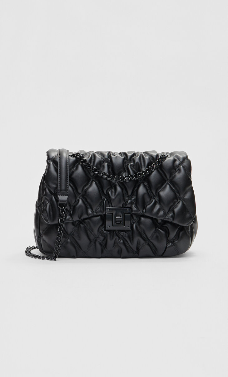 Large quilted 3D crossbody bag