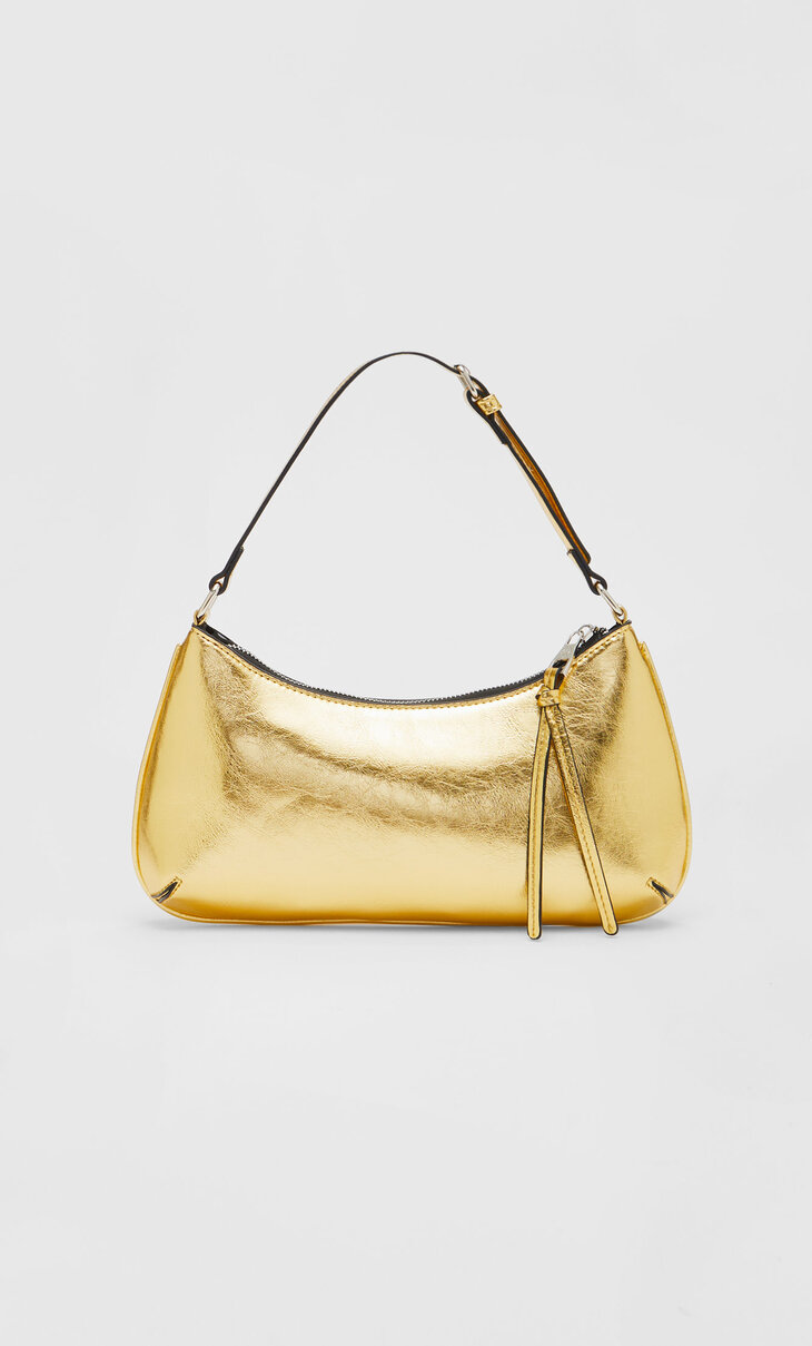 Gold shoulder bag