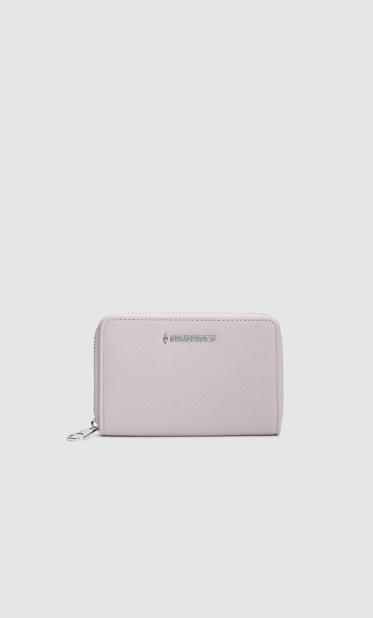 Rektangulär plånbok med saffianoeffekt