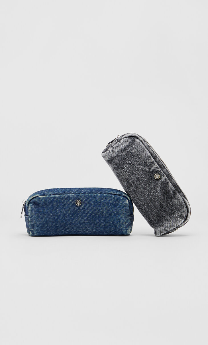 Jeans-Etui im Washed-Look