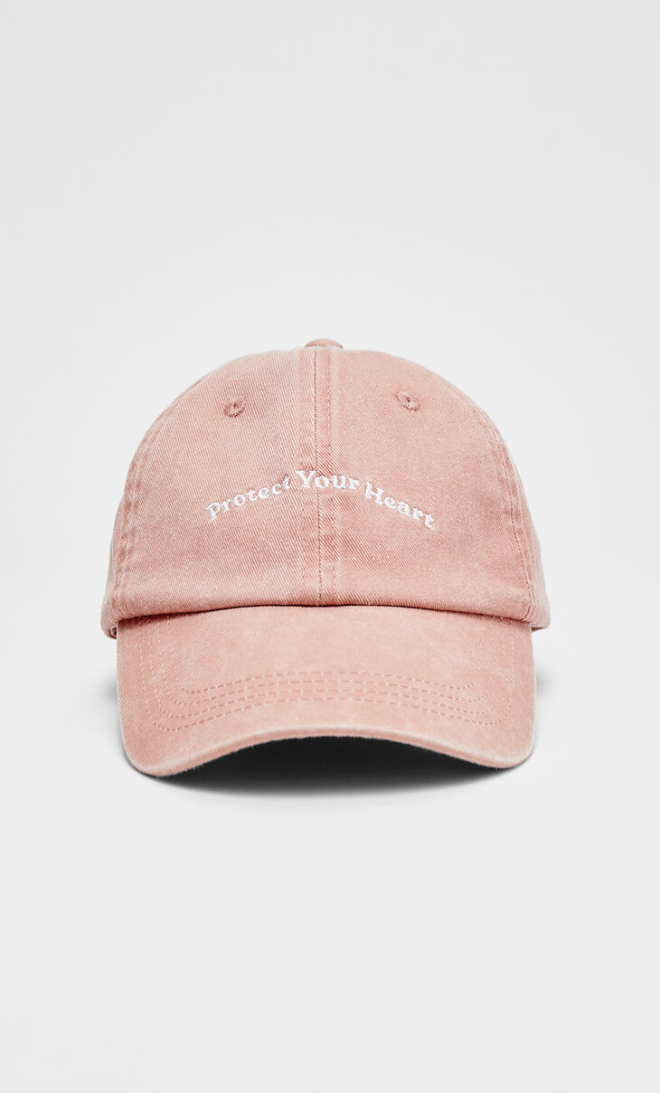 Faded-effect cotton cap