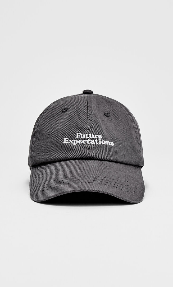 Faded-effect cotton cap