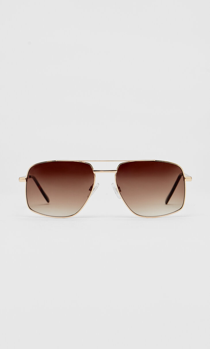 Square metal sunglasses