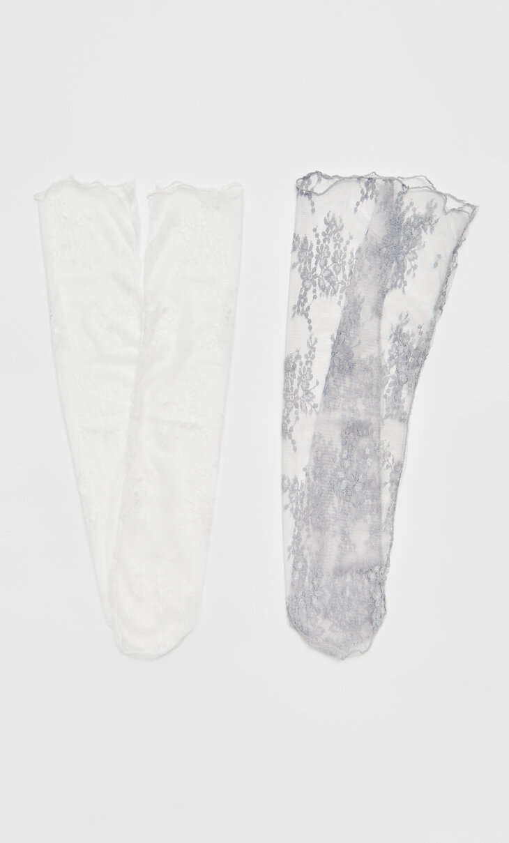 2-pack of lace socks