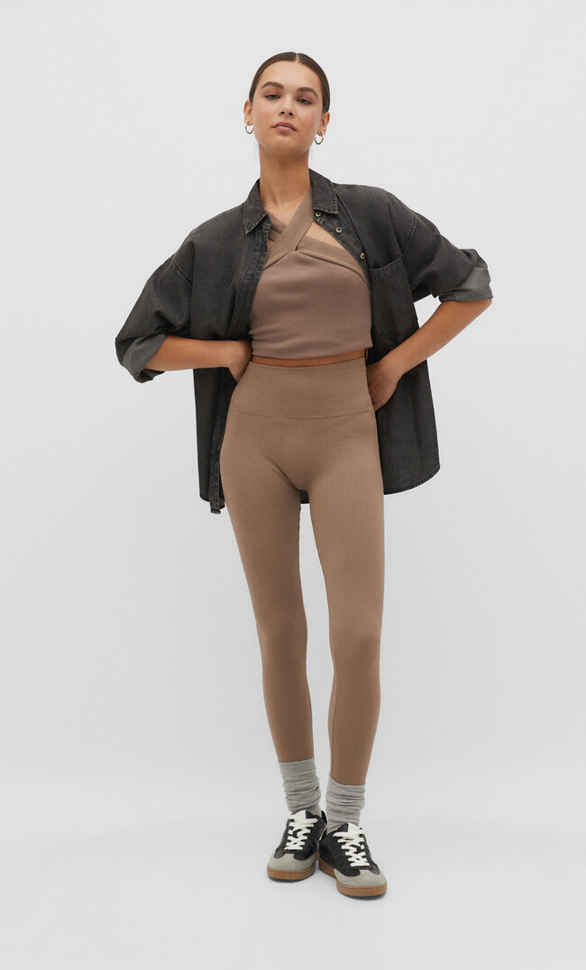 

Stradivarius Nahtlose Leggins Braun XL