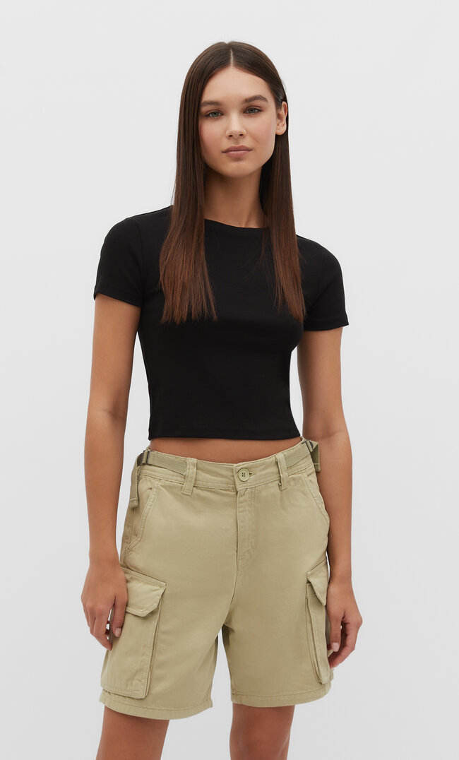 

Stradivarius Cargo-Bermudashorts Khaki 32