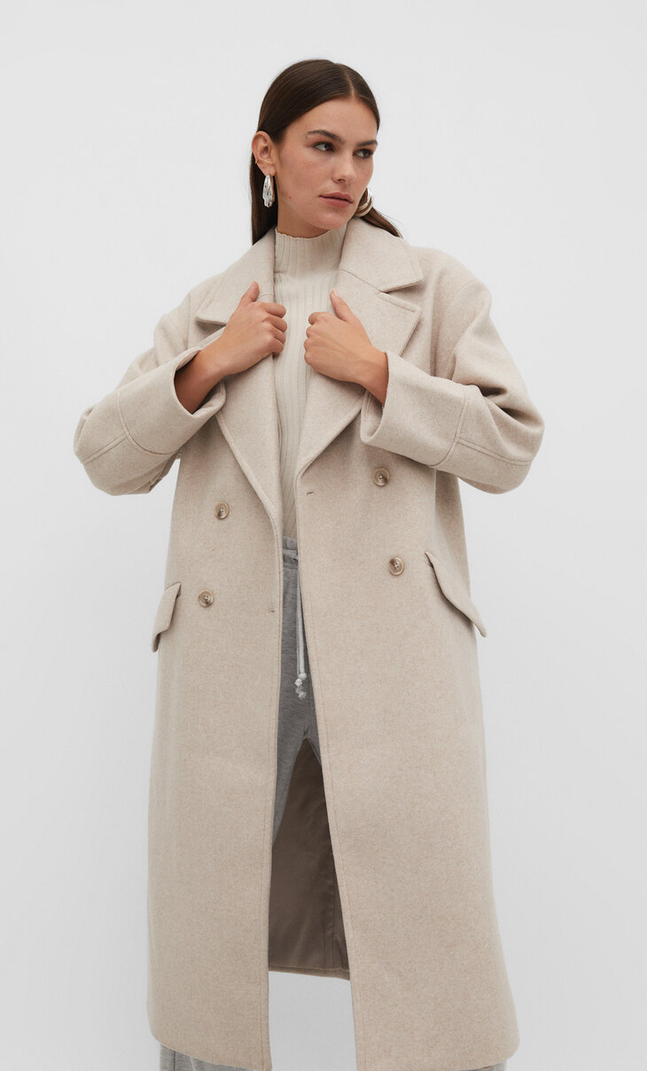 Oversize, puha szövetű kabát