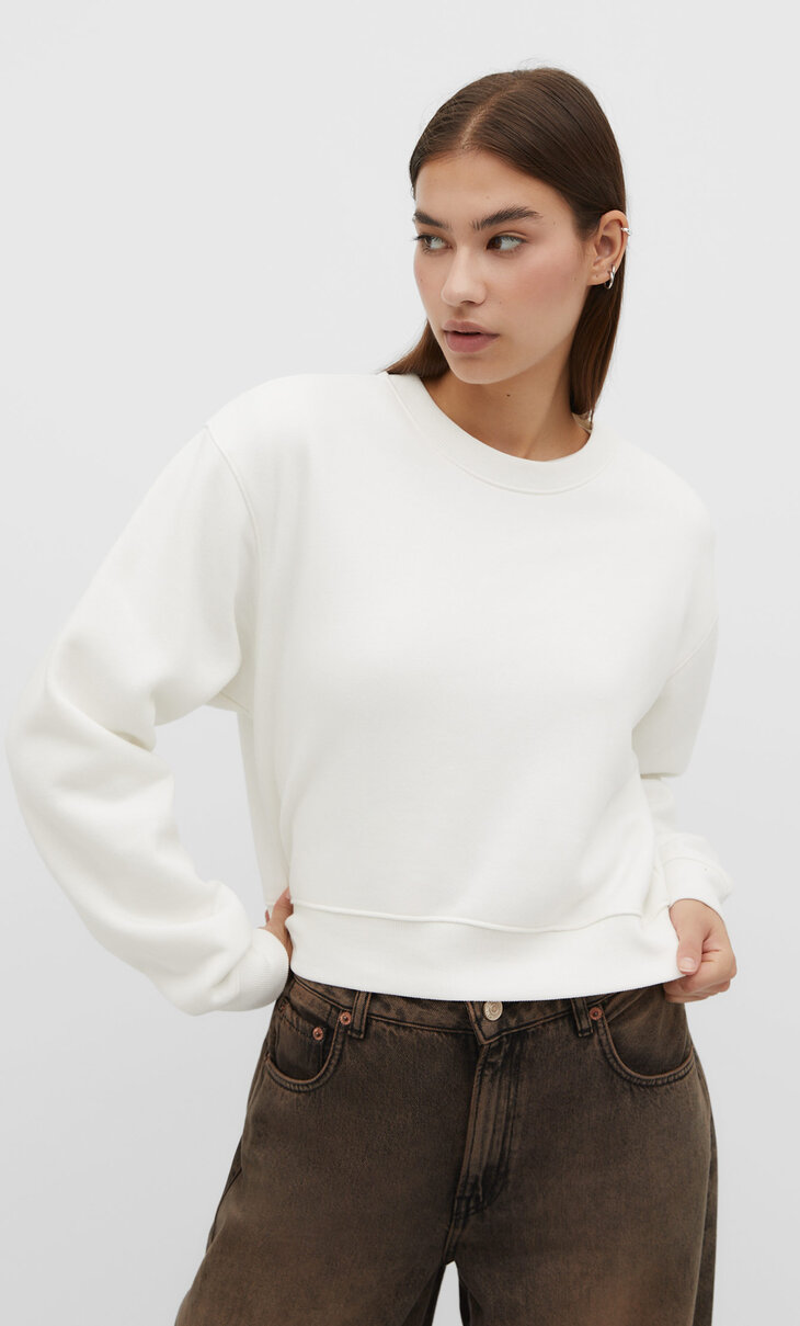 Sweatshirt básica cropped