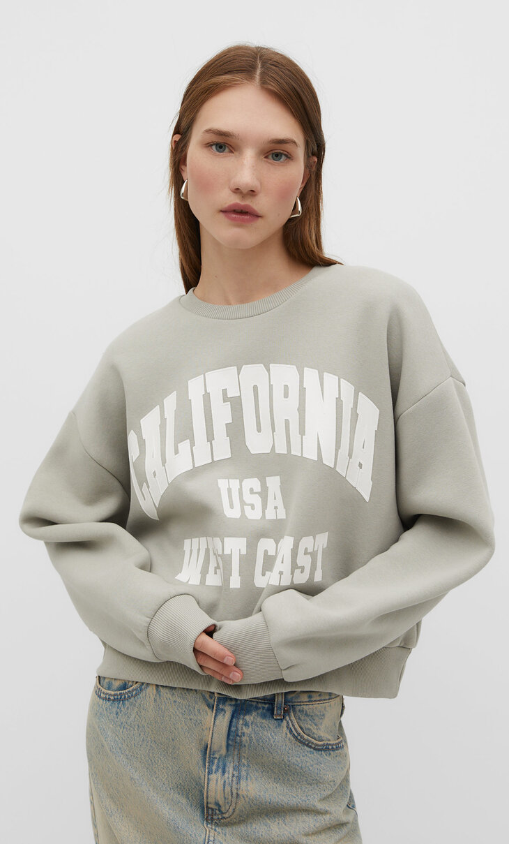 Sweatshirt boxy com estampado