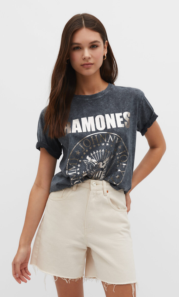 Glansig t-shirt Ramones