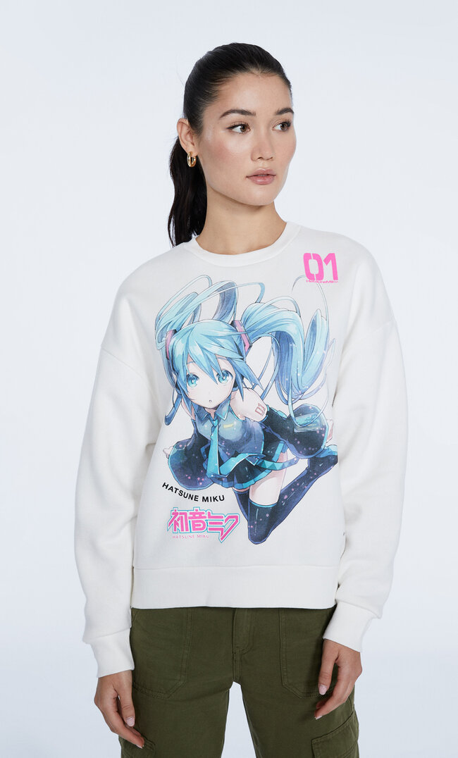 

Stradivarius Sweatshirt Hatsune Miku Ecru S