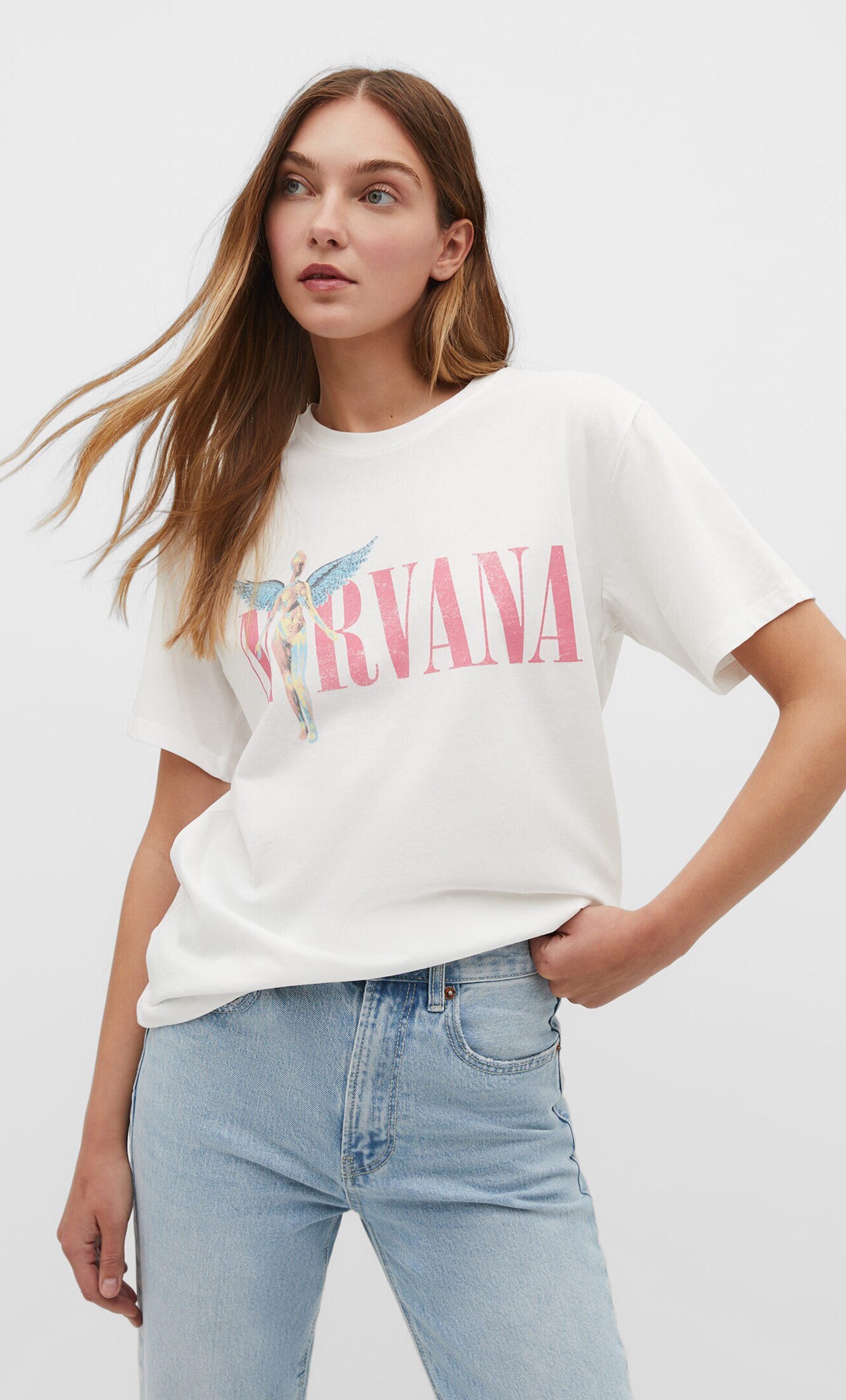 Nirvana angel T-shirt Women's | Stradivarius United States