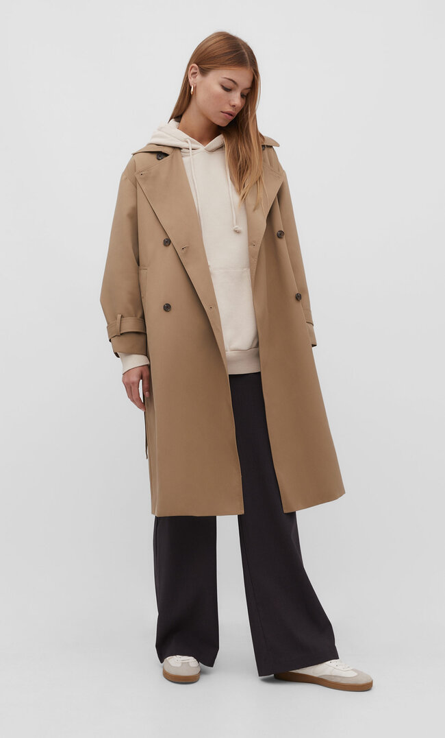 

Stradivarius Aufgerautes Oversize-Sweatshirt im Washed-Look Steingrau XL