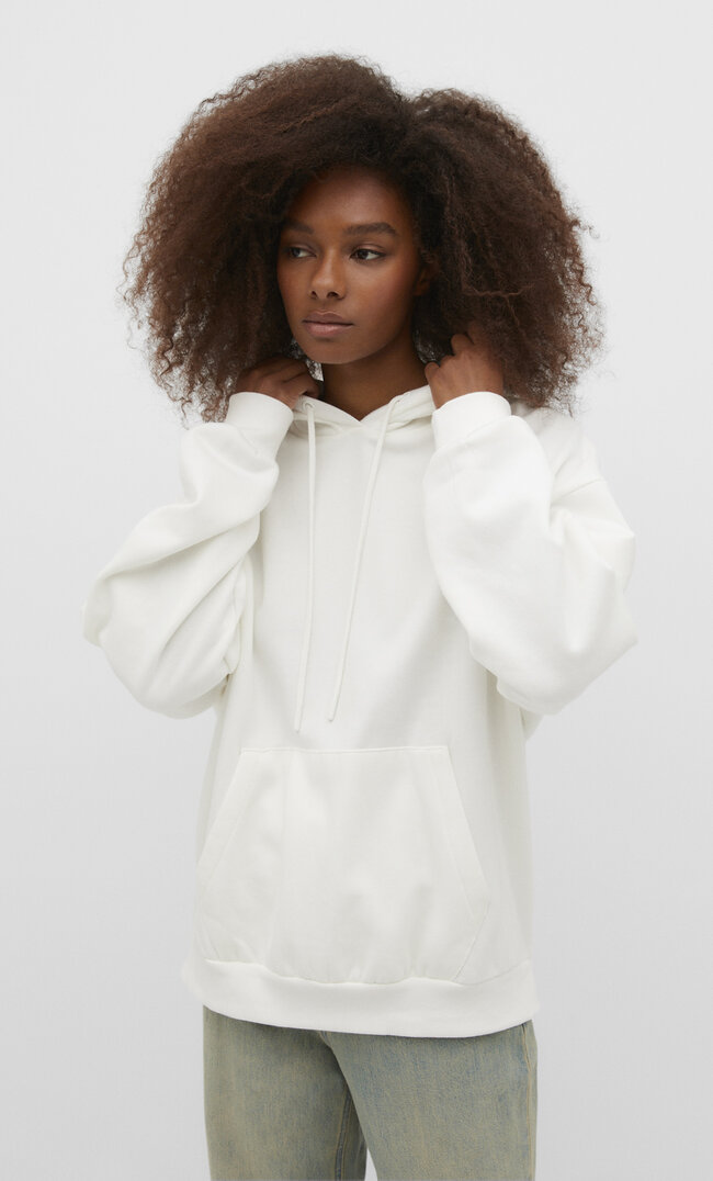 

Stradivarius Aufgerauter Oversize-Hoodie Ecru L