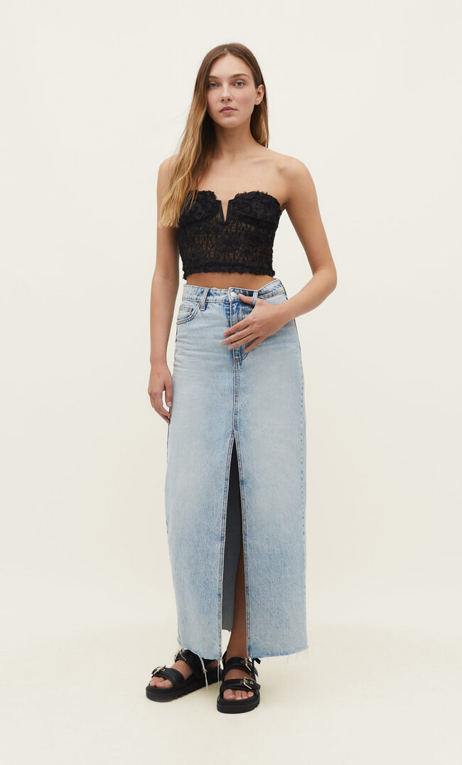 

Stradivarius Besticktes Korsett M