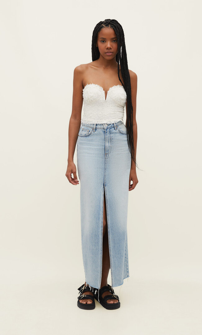 

Stradivarius Besticktes Korsett L
