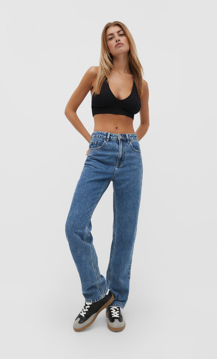 Straight-fit jeans - Women's fashion | Stradivarius United States