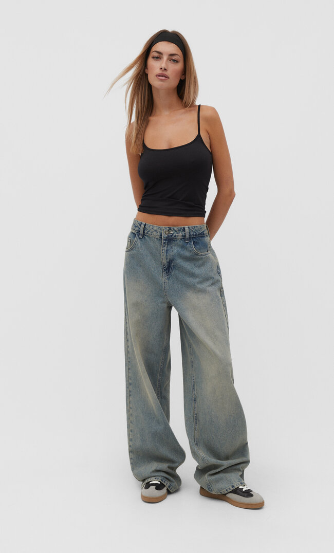 

Stradivarius Baggy-Jeans BLACK DENIM DARK 42
