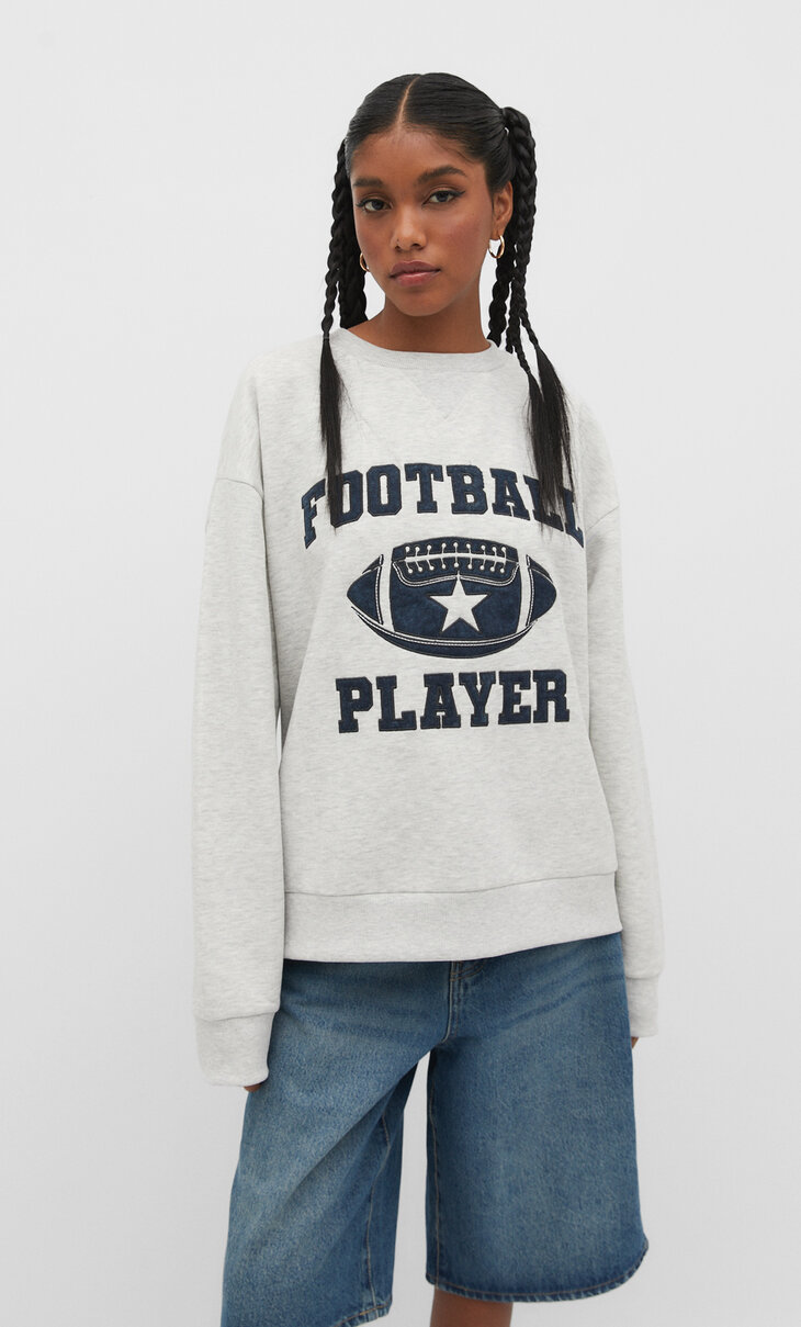 Oversize placement print sweatshirt