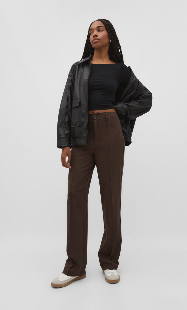 Smart trousers with seam detail