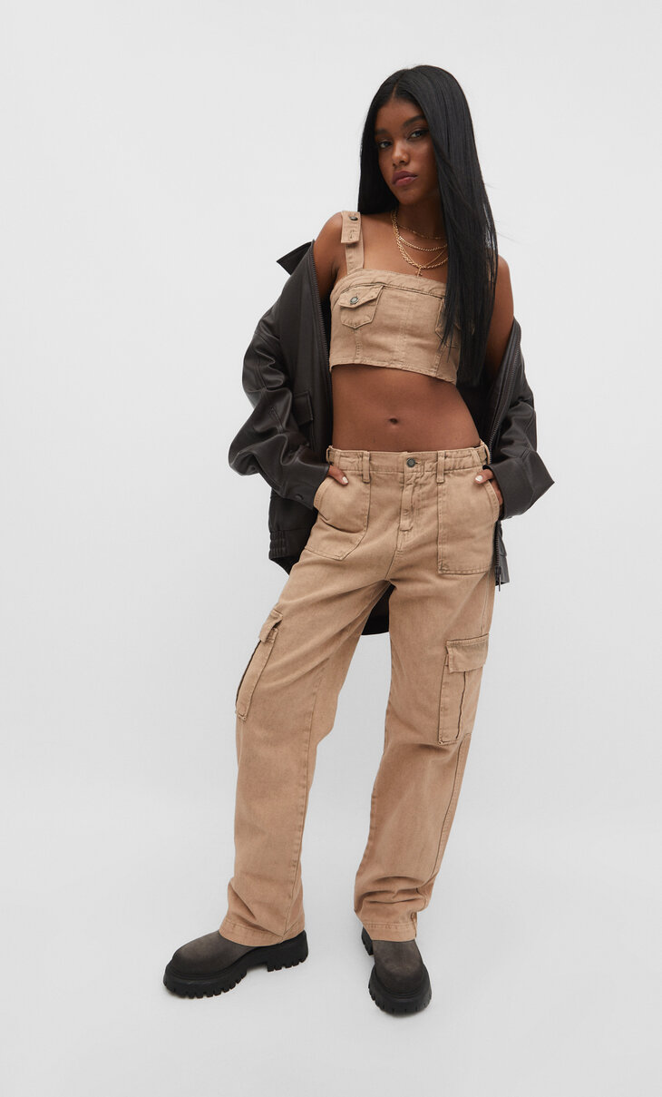 Faded cargo trousers