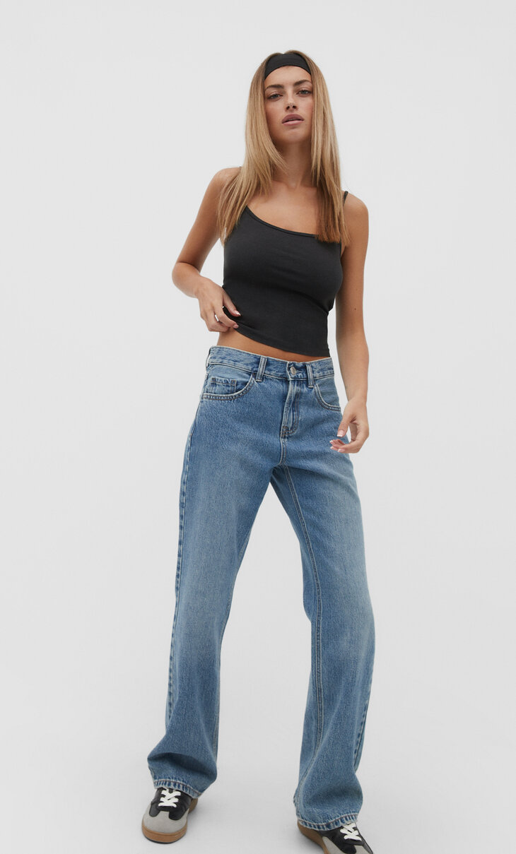 Jeans mit halbhohem Bund