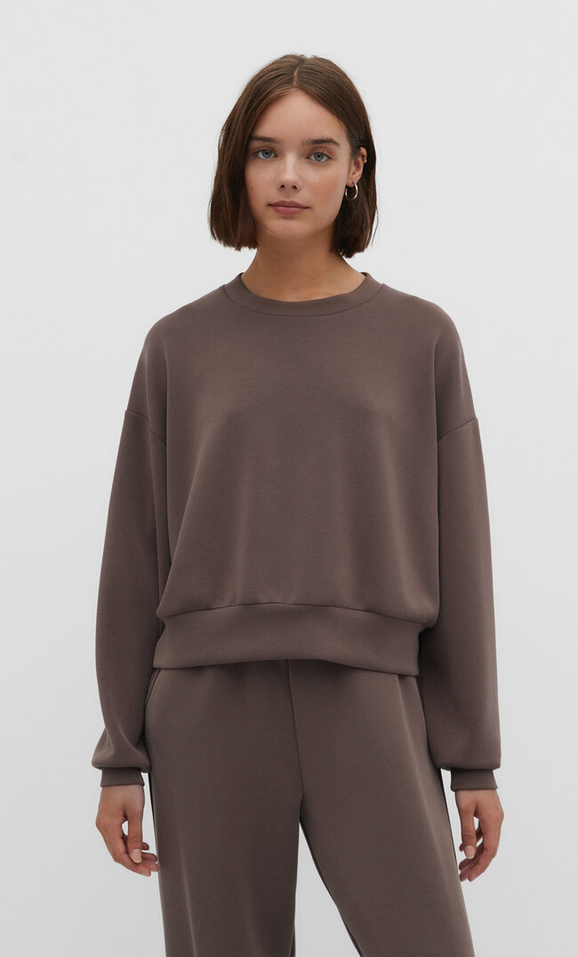 

Stradivarius Weiches Sweatshirt aus Modal Braun XL