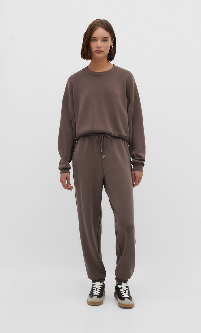 Stradivarius Weiche Joggerhose Braun M