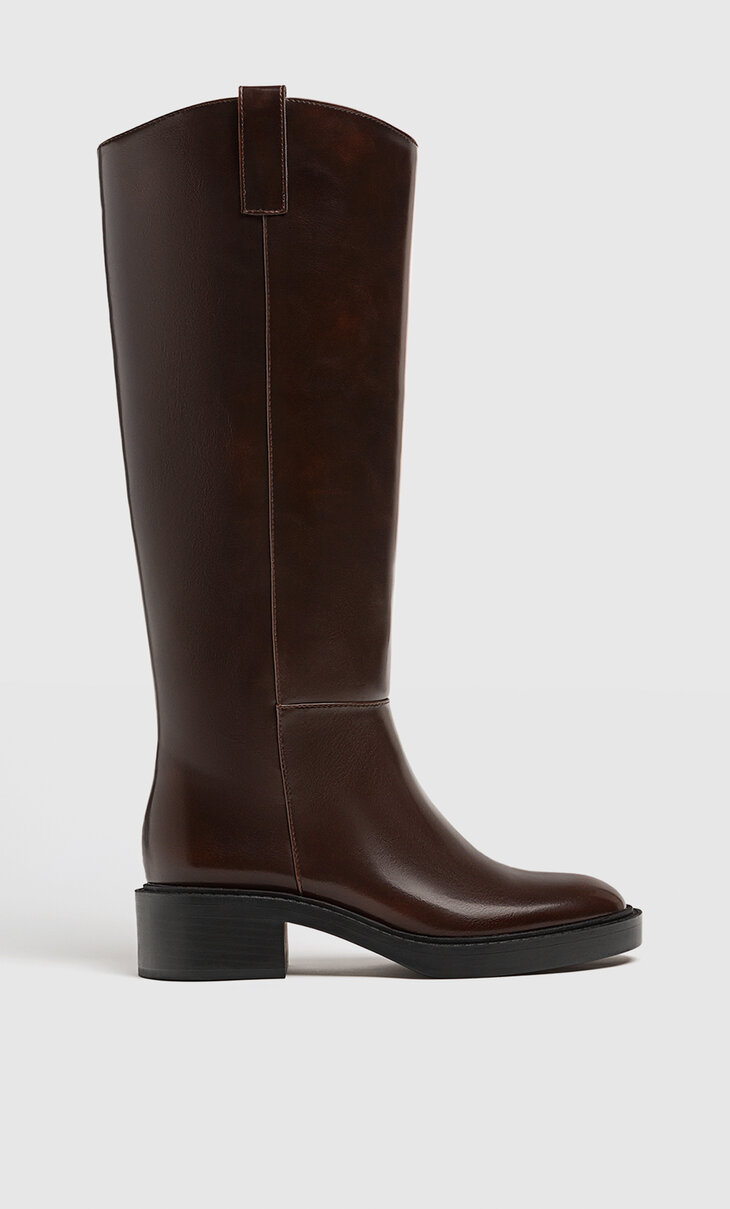 Botas planas hípicas