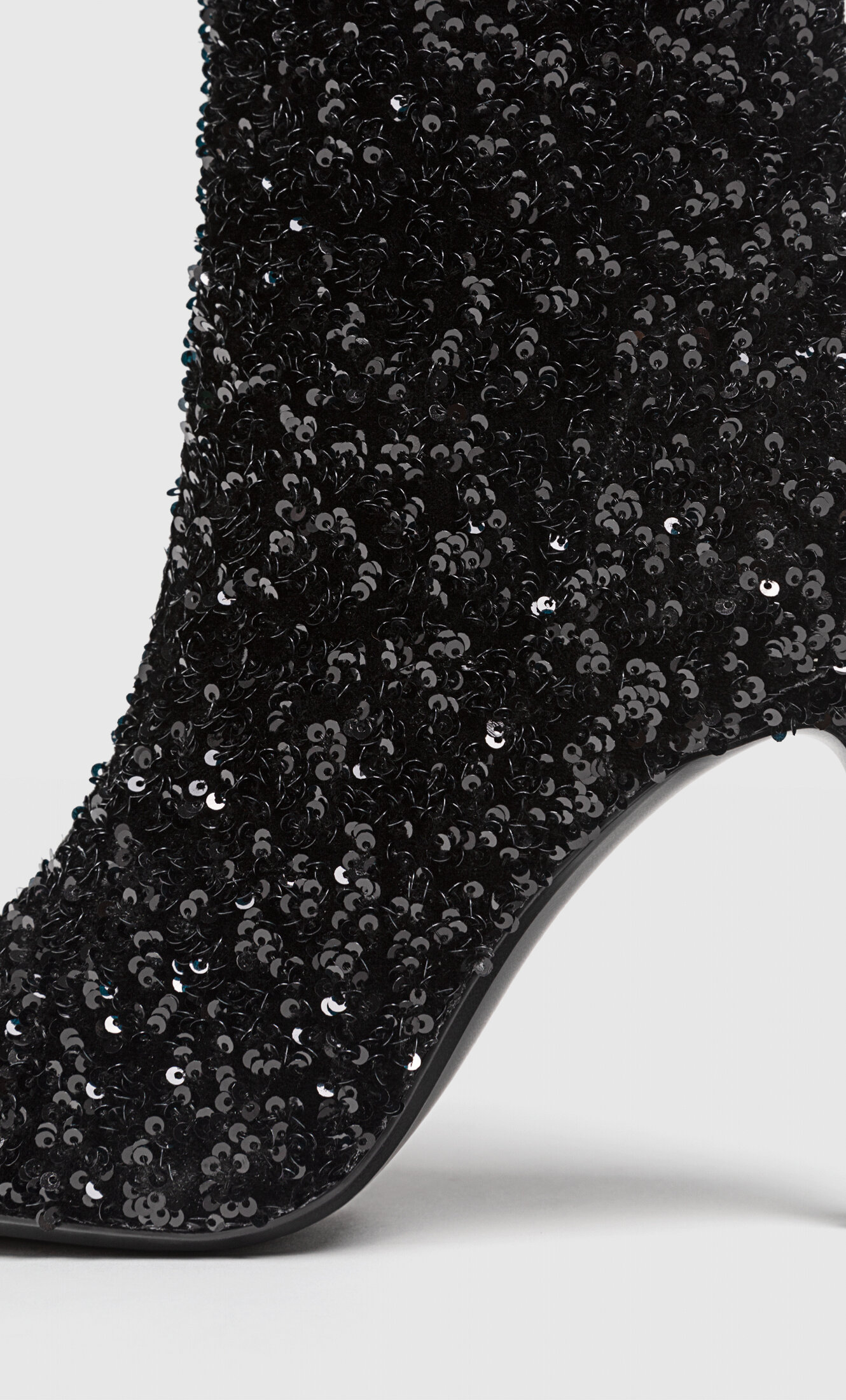 Botin negro tacon fino cheap