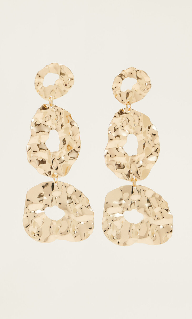 Large irregular-shaped earrings