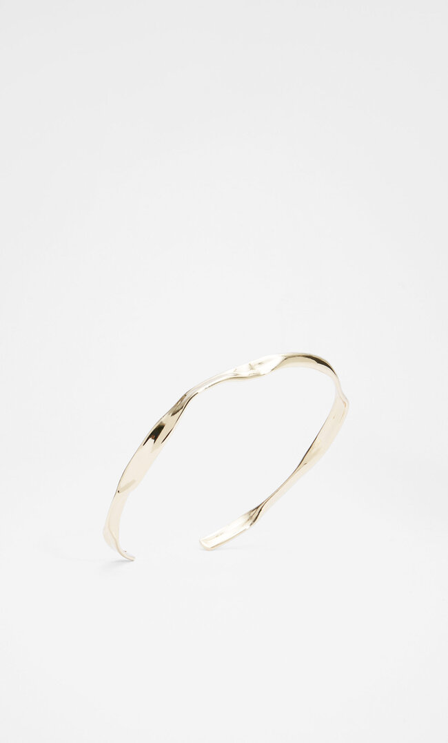 

Stradivarius Falowany Naszyjnik Choker Żółty M