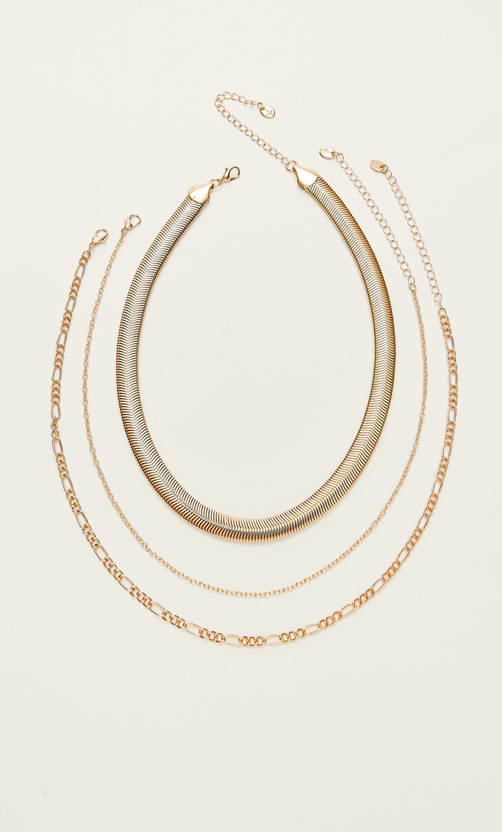 Set of 3 snake necklaces