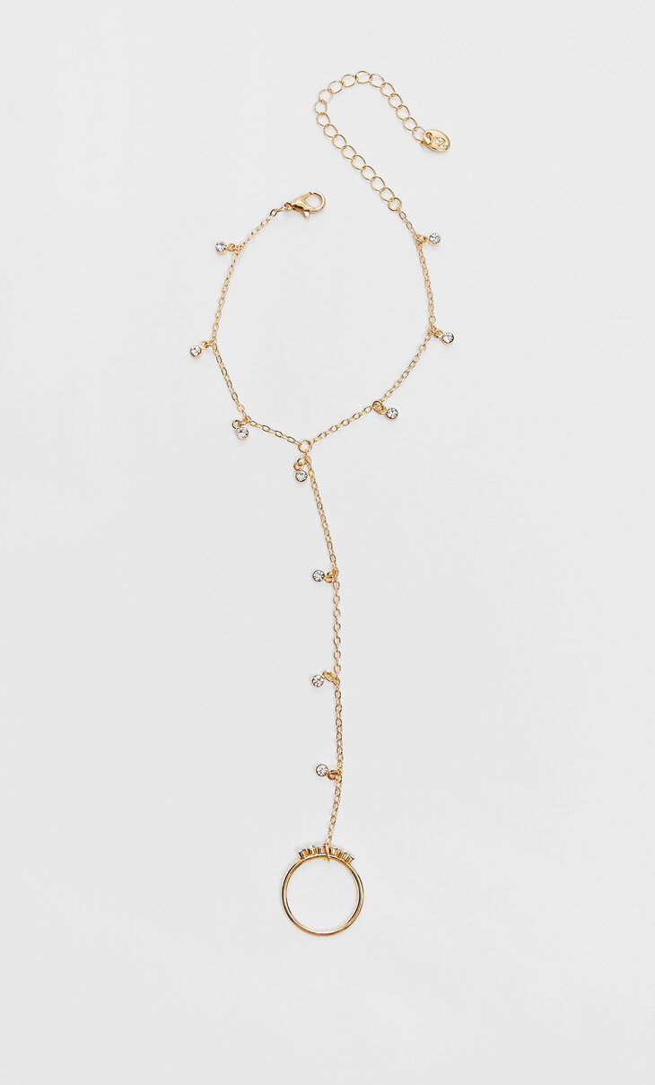 Bracelet avec bague charm
