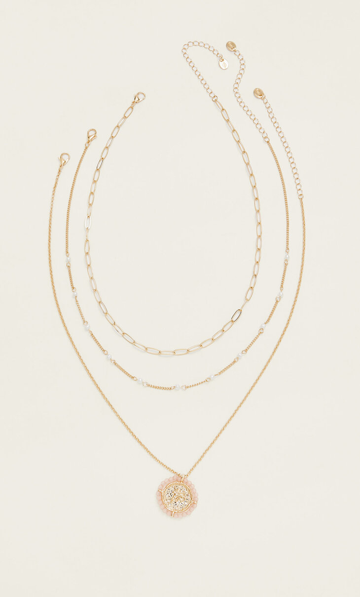 Set of 3 charm necklaces