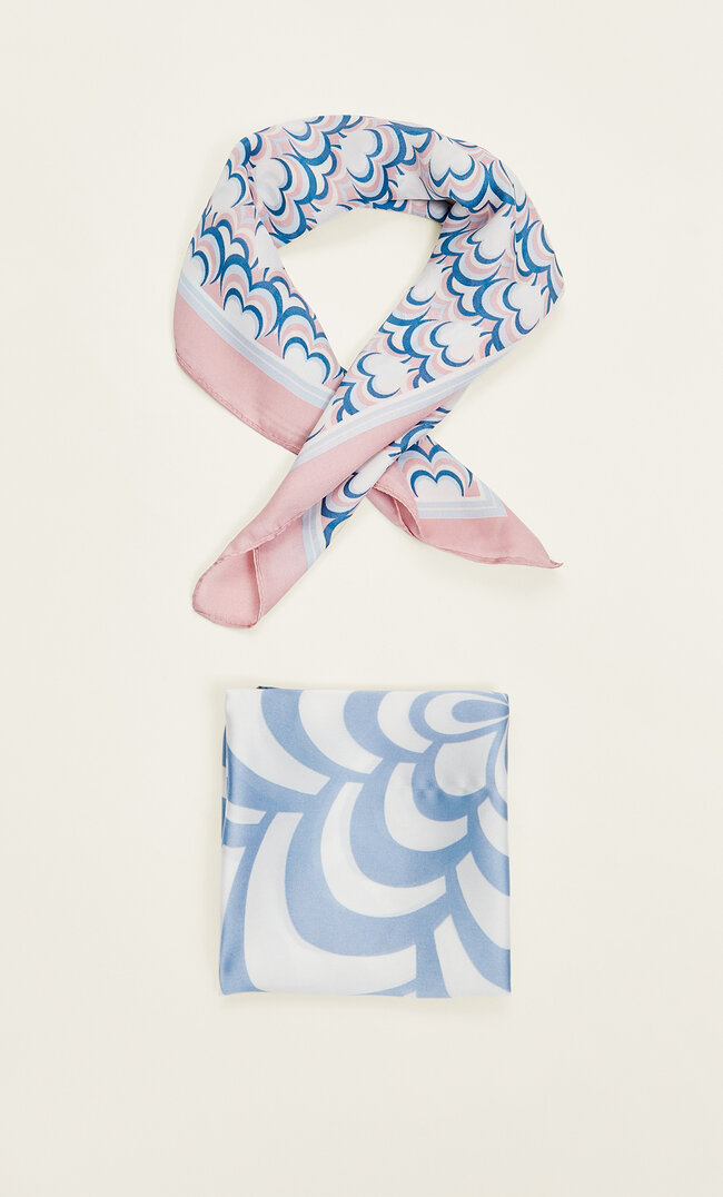 

Stradivarius Bandana-Doppelpack Mit Herz- Und Wellenmuster Pastellrosa 103